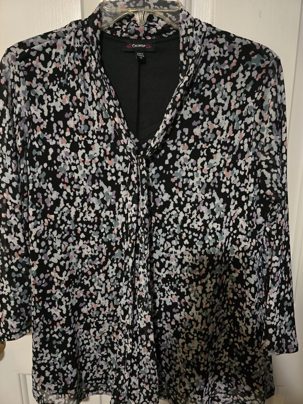 Chico's Coral Blouse & Mixed-Print Women Tops Bundle Size- Medium - Picture 4 of 8